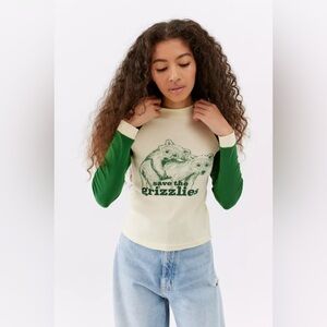 ✨NWT: Urban Outfitters - Save the Grizzlies Long Sleeve Tee